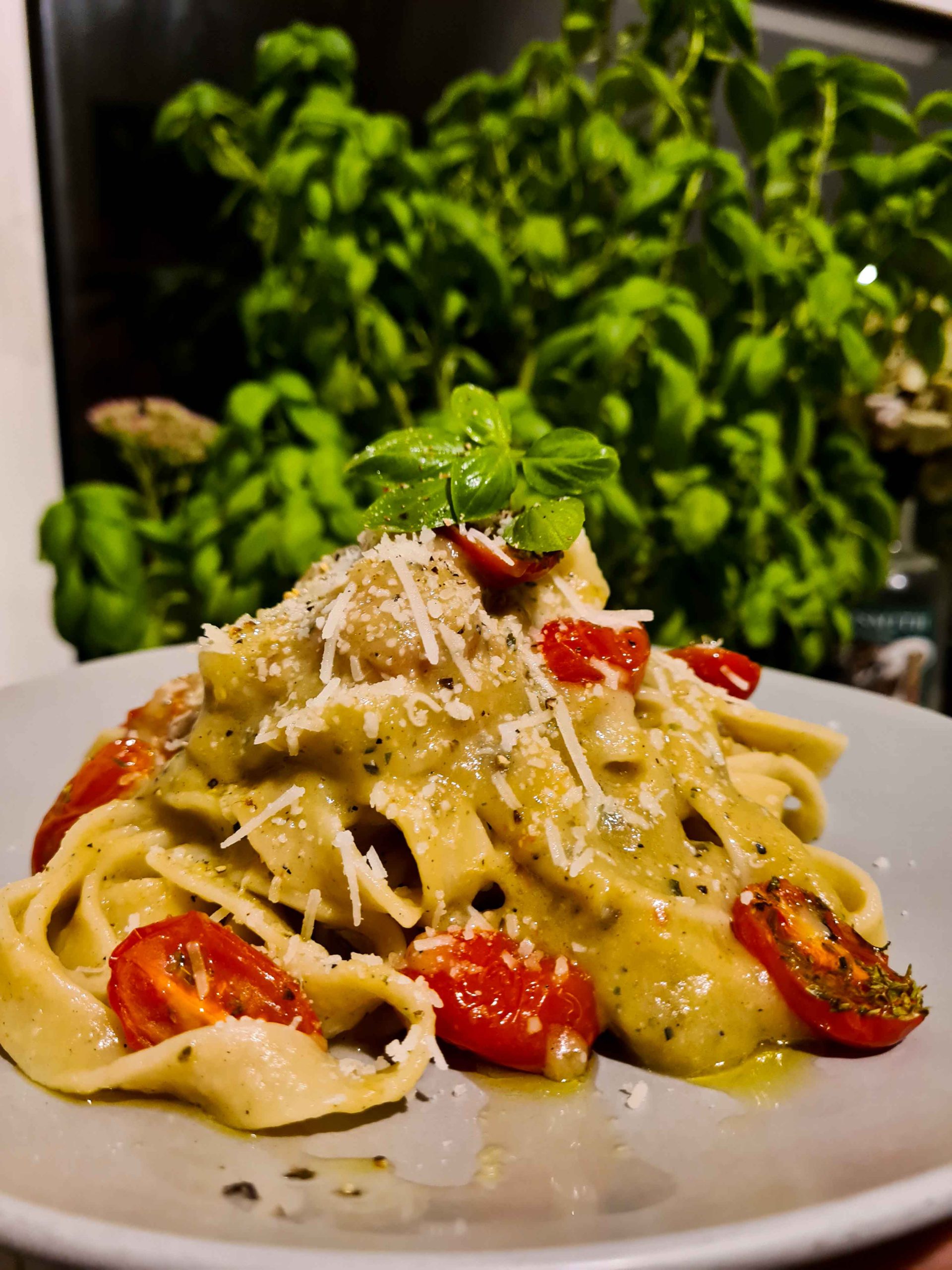 The Best Smoky Aubergine Pasta With Datterini Tomatoes Confit | Rebecca TG