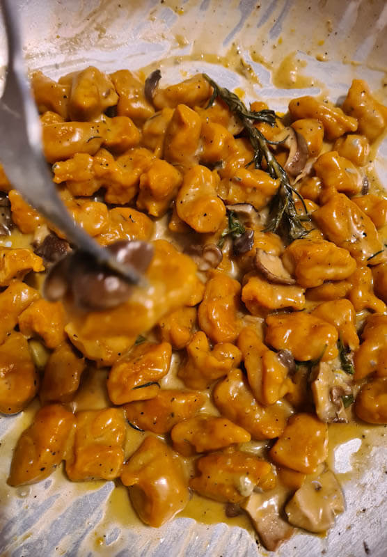 vegan pumpkin gnocchi butter sage