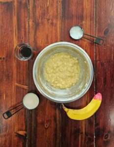 sugar free vegan banana bread wet ingredients